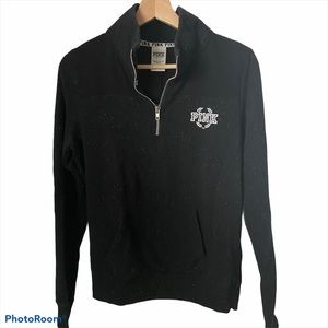 PINK Marled Qtr Zip PullOver